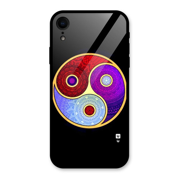 Yin Yang Mandala Design Glass Back Case for XR