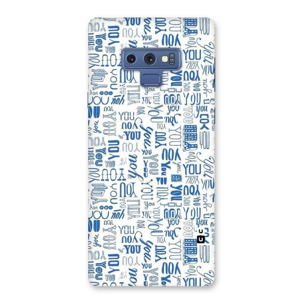 You Pattern Back Case for Galaxy Note 9