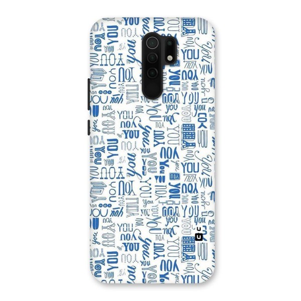 You Pattern Back Case for Redmi 9 Prime