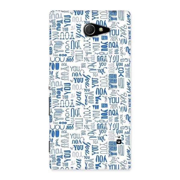 You Pattern Back Case for Sony Xperia M2