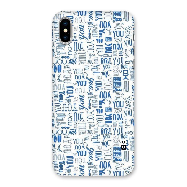 You Pattern Back Case for iPhone X