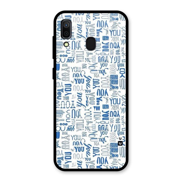 You Pattern Glass Back Case for Galaxy A30