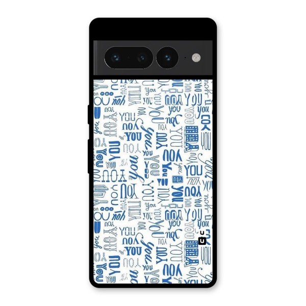 You Pattern Glass Back Case for Google Pixel 7 Pro