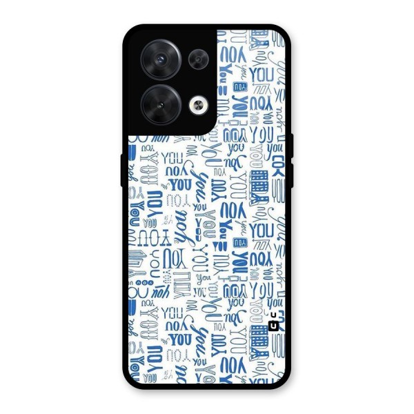 You Pattern Glass Back Case for Oppo Reno8 5G