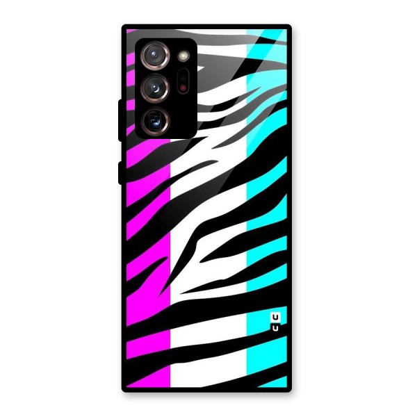 Zebra Texture Glass Back Case for Galaxy Note 20 Ultra