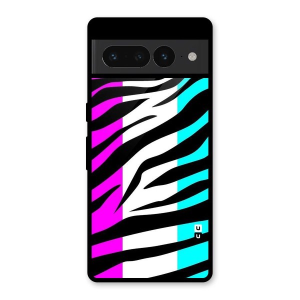 Zebra Texture Glass Back Case for Google Pixel 7 Pro