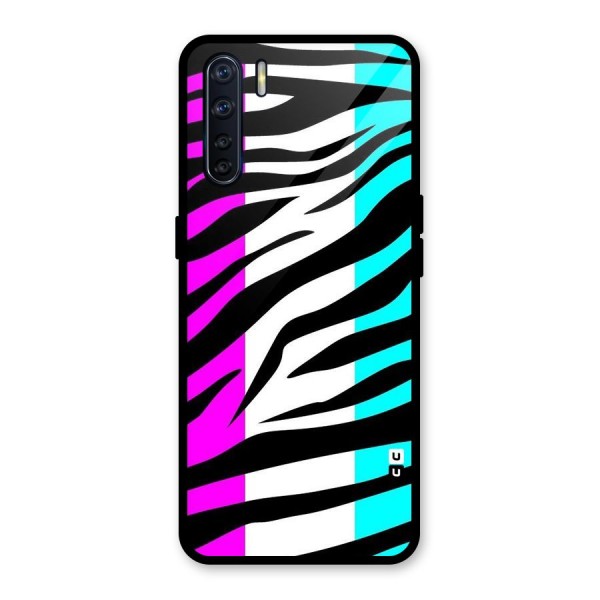 Zebra Texture Glass Back Case for Oppo F15