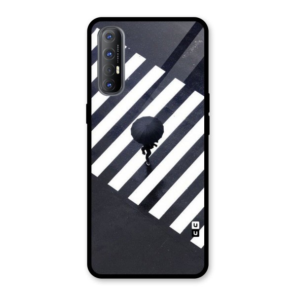 Zebra Walking Glass Back Case for Oppo Reno3 Pro