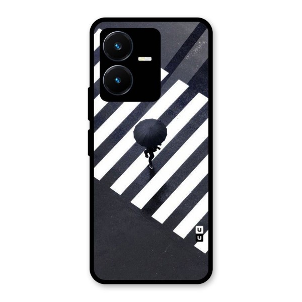 Zebra Walking Glass Back Case for Vivo Y22