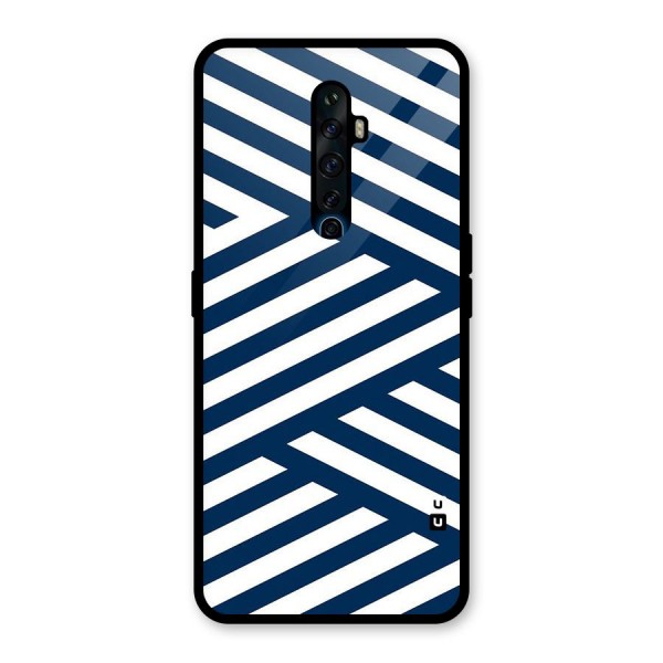 Zip Zap Pattern Glass Back Case for Oppo Reno2 Z