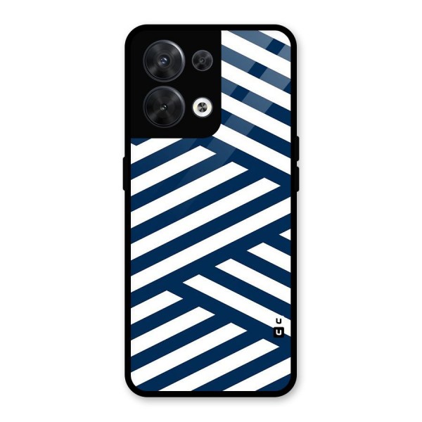 Zip Zap Pattern Glass Back Case for Oppo Reno8 5G