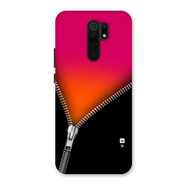 Zipper Print Back Case for Redmi 9 Prime