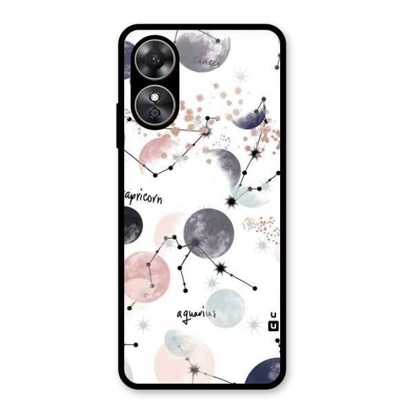 Zodiac Glass Back Case for Oppo A17