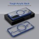 Royal Blue Clear Transparent Magsafe Back Case for Galaxy S22 Plus 5G