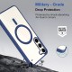 Royal Blue Clear Transparent Magsafe Back Case for Galaxy S23