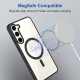 Black Clear Transparent Magsafe Back Case for Galaxy S23 Plus