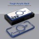 Royal Blue Clear Transparent Magsafe Back Case for Galaxy S23 Plus