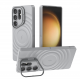 American Silver - TitanShield Wave Silicone Magsafe Back Case for Galaxy S25 Ultra