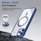 Royal Blue Clear Transparent Magsafe Back Case for iPhone 11 Pro