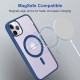 Royal Blue Clear Transparent Magsafe Back Case for iPhone 11 Pro Max