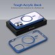 Royal Blue Clear Transparent Magsafe Back Case for iPhone 11 Pro Max