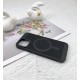 Premium Ultra Slim Mesh Design Shockproof (Black) Magsafe Back Case for iPhone 12