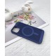 Premium Ultra Slim Mesh Design Shockproof (Navy Blue) Magsafe Back Case for iPhone 12