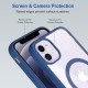 Royal Blue Clear Transparent Magsafe Back Case for iPhone 12 Mini