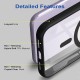 Black Clear Transparent Magsafe Back Case for iPhone 12 Pro Max