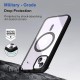 Black Clear Transparent Magsafe Back Case for iPhone 13