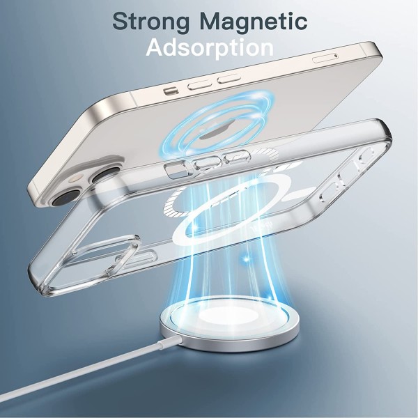 Crystal Clear Transparent Magsafe Back Case for iPhone 13