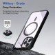 Black Clear Transparent Magsafe Back Case for iPhone 13 Pro