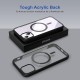 Black Clear Transparent Magsafe Back Case for iPhone 14