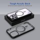 Black Clear Transparent Magsafe Back Case for iPhone 14 Pro