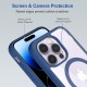 Royal Blue Clear Transparent Magsafe Back Case for iPhone 14 Pro