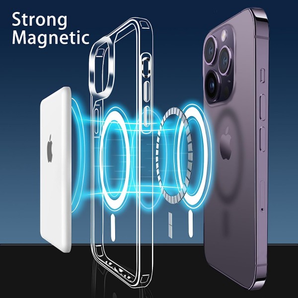Crystal Clear Transparent Magsafe Back Case for iPhone 14 Pro Max