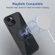 Black Clear Transparent Magsafe Back Case for iPhone 15