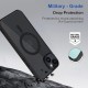 Black Clear Transparent Magsafe Back Case for iPhone 15