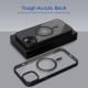 Black Clear Transparent Magsafe Back Case for iPhone 15