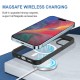 Black Clear Transparent Magsafe Back Case for iPhone 15 Plus