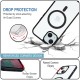 Black Clear Transparent Magsafe Back Case for iPhone 15 Plus