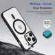 Black Clear Transparent Magsafe Back Case for iPhone 15 Pro