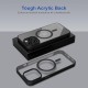 Black Clear Transparent Magsafe Back Case for iPhone 15 Pro Max