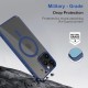 Royal Blue Clear Transparent Magsafe Back Case for iPhone 15 Pro Max