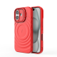 Crimson Red - TitanShield Wave Silicone Magsafe Back Case for iPhone 16