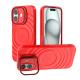 Crimson Red - TitanShield Wave Silicone Magsafe Back Case for iPhone 16