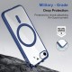 Royal Blue Clear Transparent Magsafe Back Case for iPhone 7