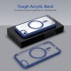 Royal Blue Clear Transparent Magsafe Back Case for iPhone 7