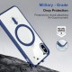 Royal Blue Clear Transparent Magsafe Back Case for iPhone X