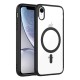 Black Clear Transparent Magsafe Back Case for iPhone XR